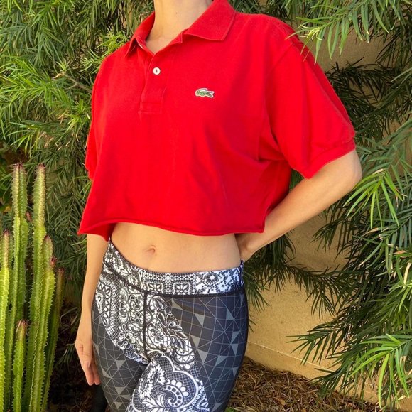 Lacoste Red Cropped Polo - Picture 2 of 4